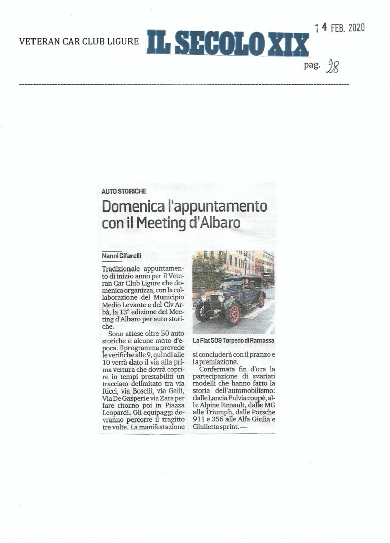 6 Il Secolo XIX 14 febbraio