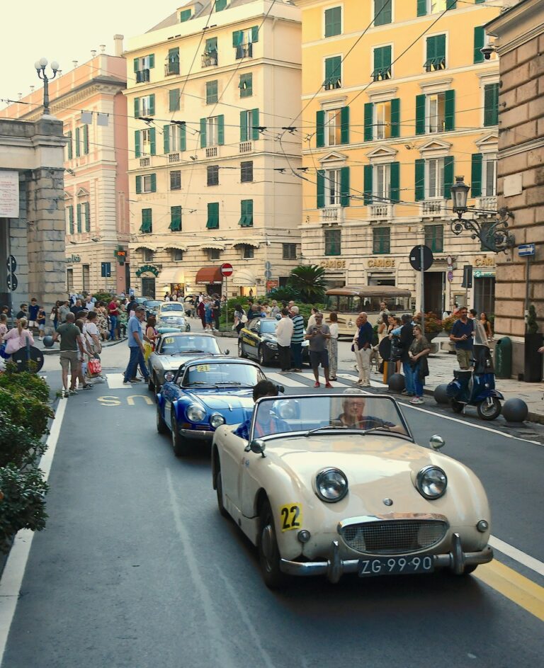 Austin Healey Sprite del 1958 in attesa della partenza